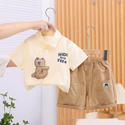 Personality Boy Trendy Thin Shirt Suit