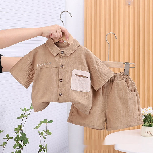 Personality Boy Trendy Thin Shirt Suit
