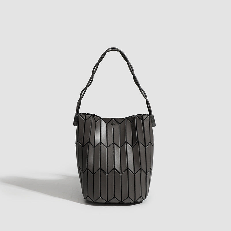 Geometric Rhombus Color Matching Shoulder Bag