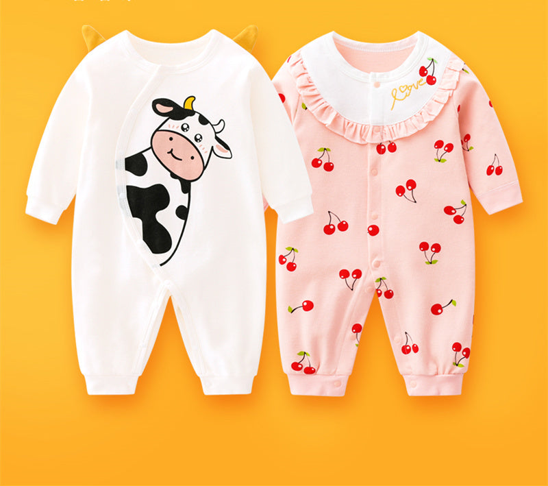 Newborn Baby Summer Baby Romper Long-sleeved Romper Newborn Baby Jumpsuit