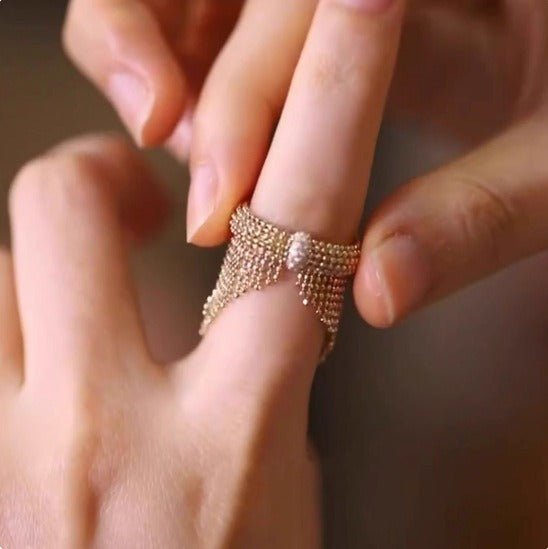 Elegant Italian-style heavy-duty imitation gold ring - Mom & Kids