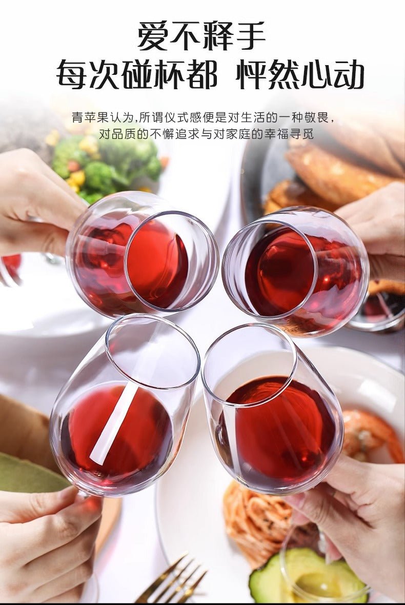 European style 7 pieces Juice/Wine Set, large crystal glass stemmed glasses, creative Juice/wine set. - Mom & Kids