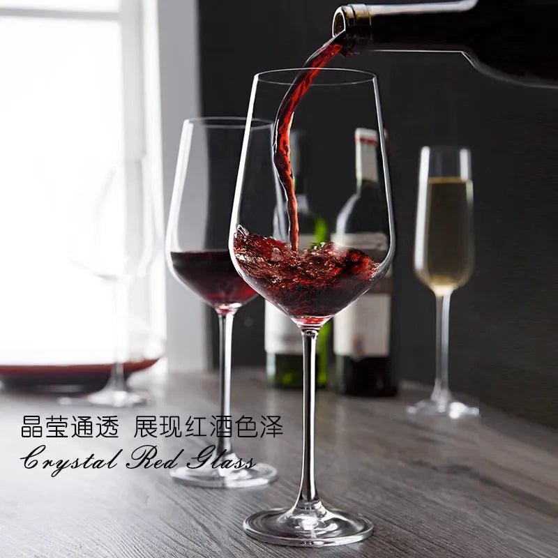 European style 7 pieces Juice/Wine Set, large crystal glass stemmed glasses, creative Juice/wine set. - Mom & Kids