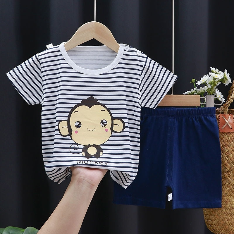Fashion Cute Cotton Baby Clothes Shorts Suit