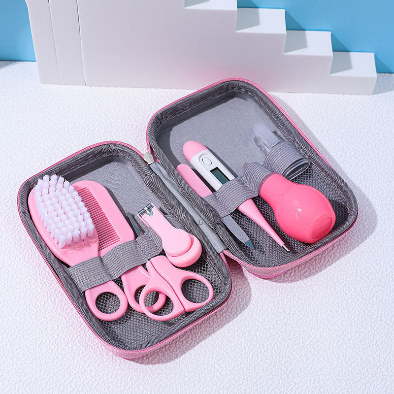 Children's Baby Nails Cutting Pliers 8 Eight-piece Set Eva Bag Care Suit (Available)