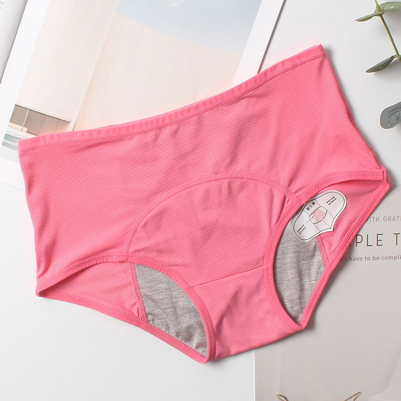 Women's Breathable Mid-high Waist Physiological Pants Leak-proof Sanitary Panties
