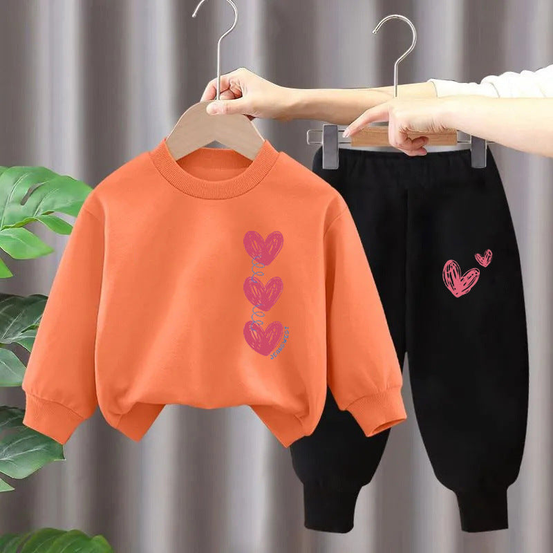 Children's Suit Girls' Sweater Two-piece Set (Available)