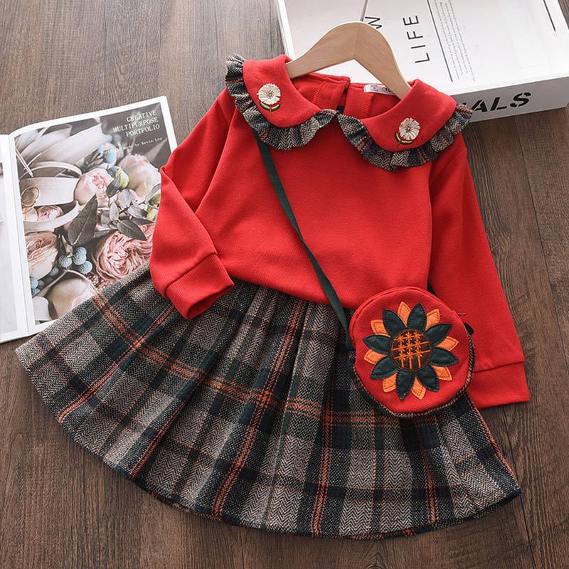 Lapel Flower Print Top Skirt Suit