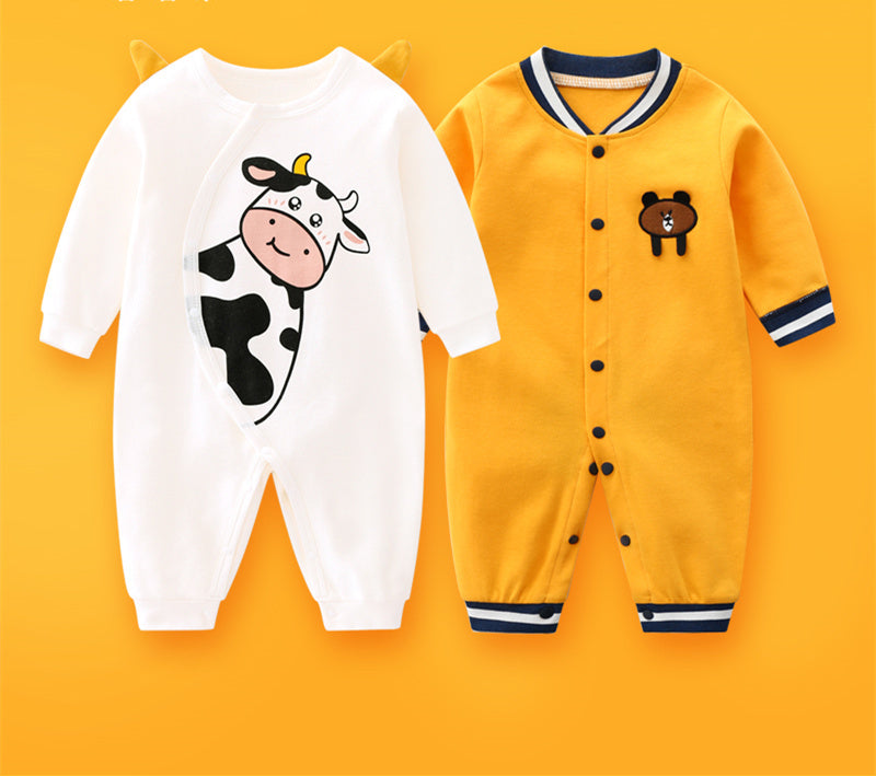 Newborn Baby Summer Baby Romper Long-sleeved Romper Newborn Baby Jumpsuit