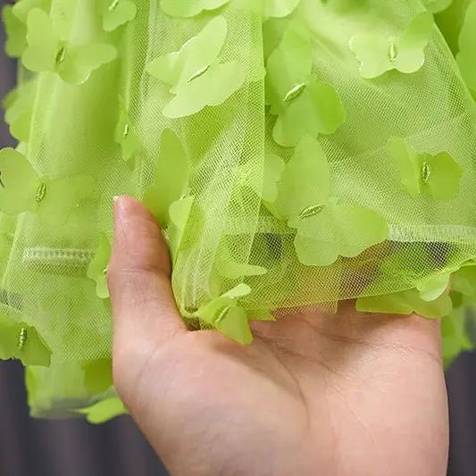 Fairy butterfly wings dress Bangladesh green sling princess party dress for baby girls