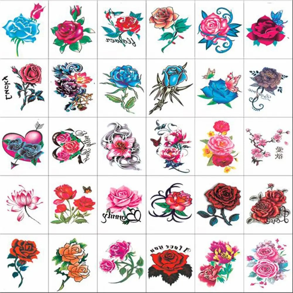 Fashion Butterfly Women Tattoos Body Art Stickers Waterproof Tattoo Stickers Temporary - Mom & Kids