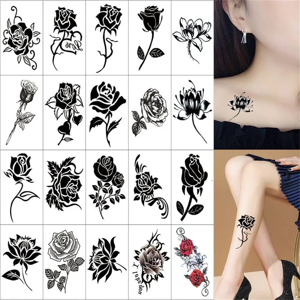 Fashion Butterfly Women Tattoos Body Art Stickers Waterproof Tattoo Stickers Temporary - Mom & Kids
