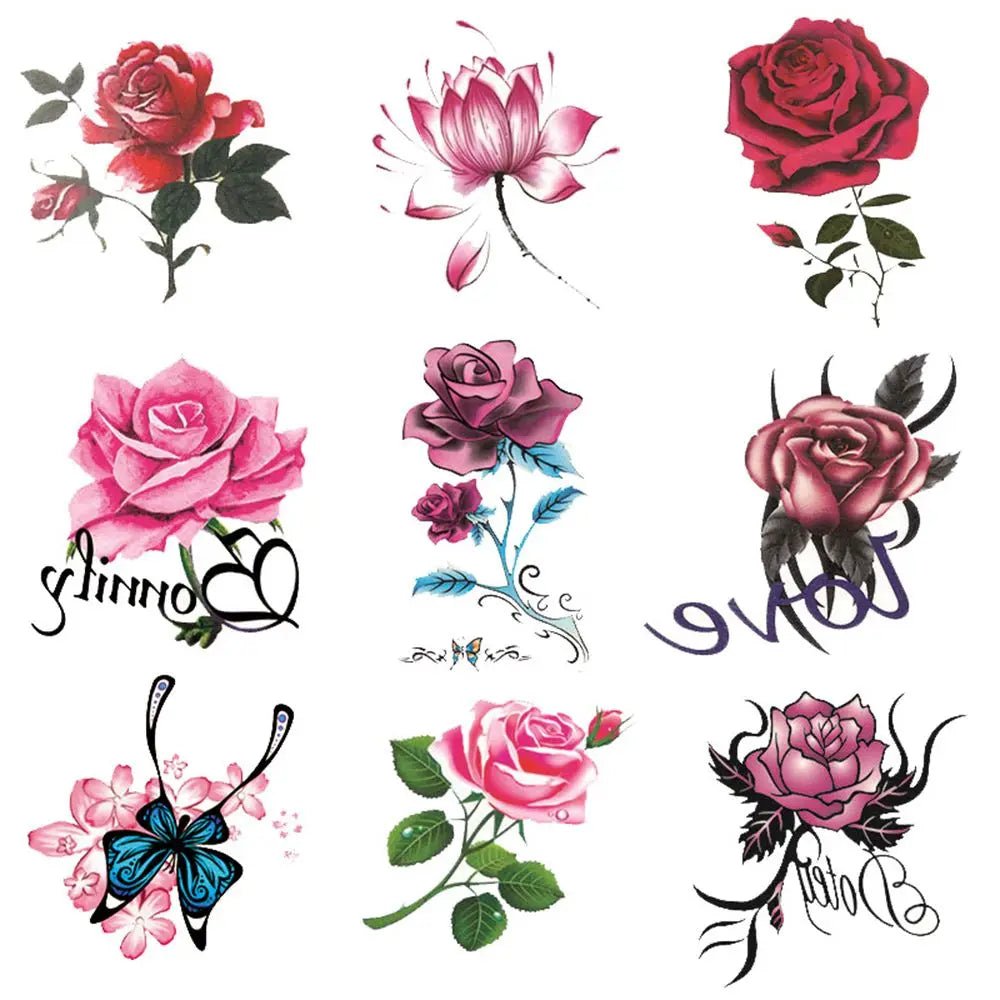 Fashion Butterfly Women Tattoos Body Art Stickers Waterproof Tattoo Stickers Temporary - Mom & Kids