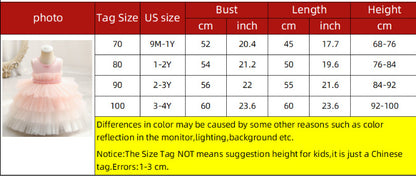 Gradient Cake Dress Children's Dress Princess Dress
