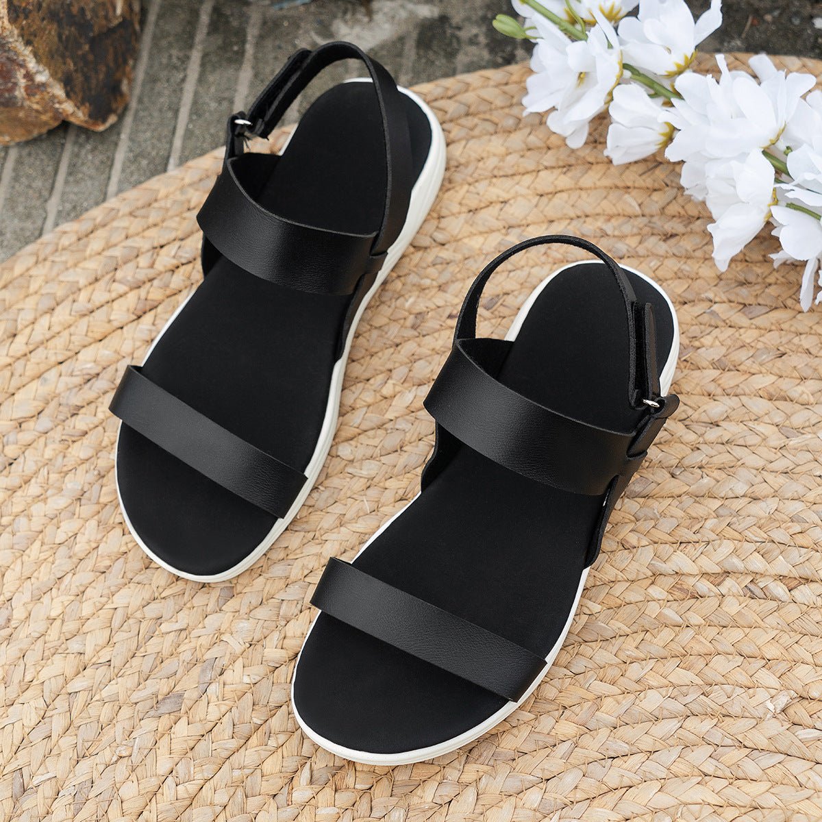 Female Comfortable Flat Heel Women's Peep Toe Sandals (Available) - Mom & Kids