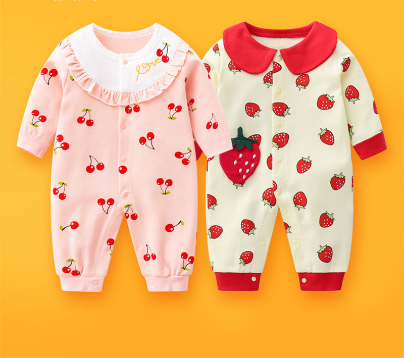 Newborn Baby Summer Baby Romper Long-sleeved Romper Newborn Baby Jumpsuit