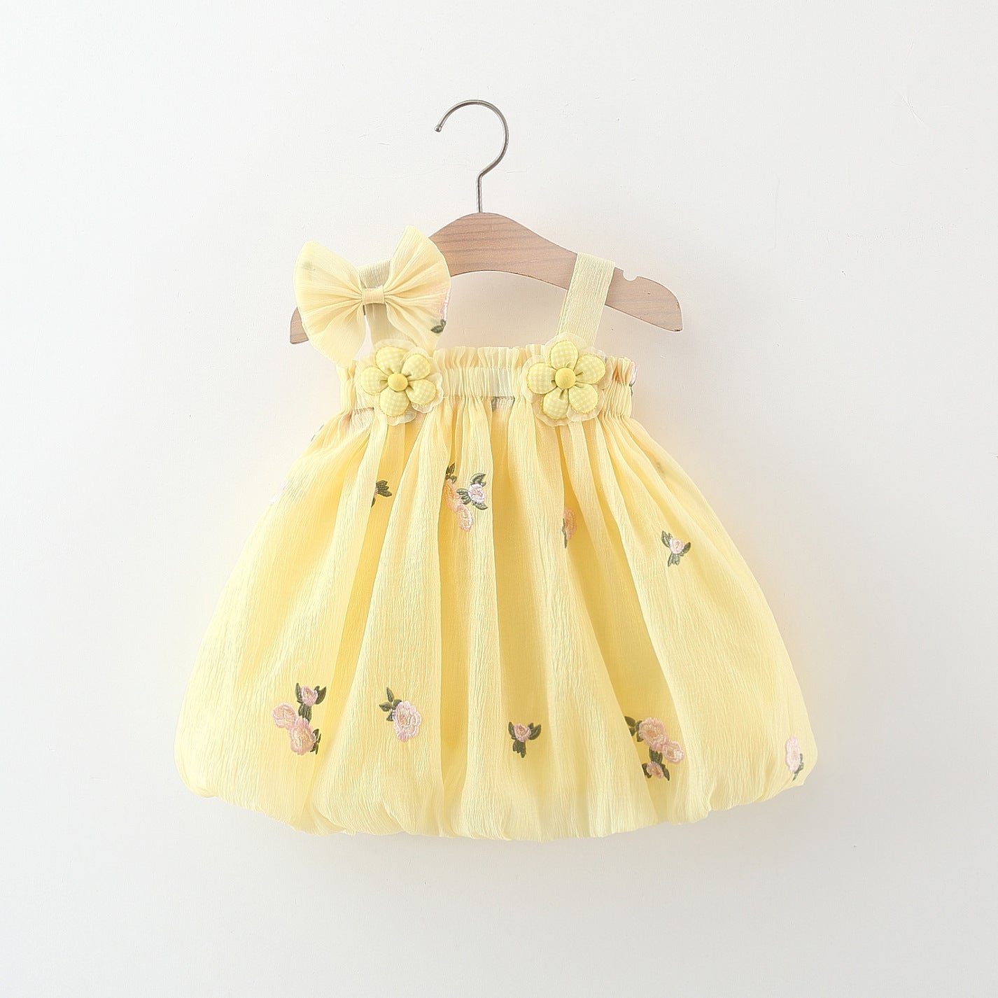 Two SUNFLOWER Suspenders For Girls Dress