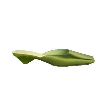 French Style Square Toe Low-cut Silk Satin Triangle Heel Muller Sandals (Available) - Mom & Kids