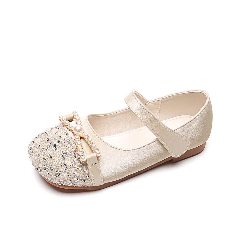 Girl Princess Shoes 2025 Spring and Autumn Crystal Shoes Rhinestones Single Shoes Baby Small Leather Shoes Soft Soles with Dress - Mom & Kids