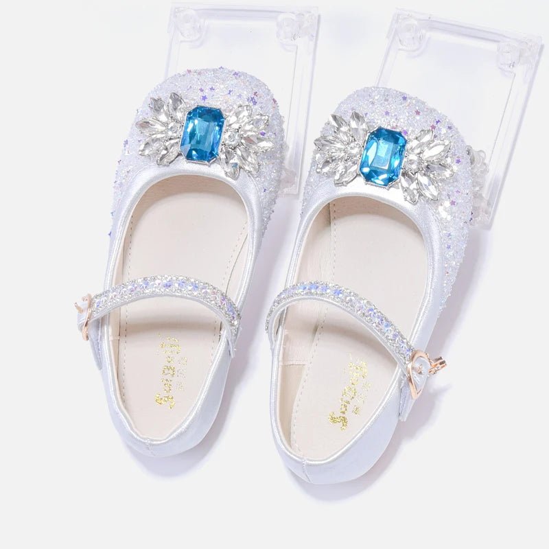 Girl princess shoes in pink and white are suitable for girls' performance dress up, school shoes, children's flower girl perform - Mom & Kids