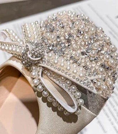 Girls Crystal Sparkle Princess Shoes Kids Fashion Leather Comfortable Party Performance Flats for Toddlers - Mom & Kids