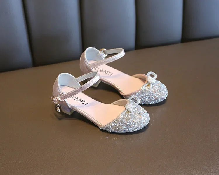 Girls High Heels for Kids Party Wedding Evening Dress Shoes 2021 Fashion Crystal Summer Princess Stockings Girl Sandals E02165 - Mom & Kids