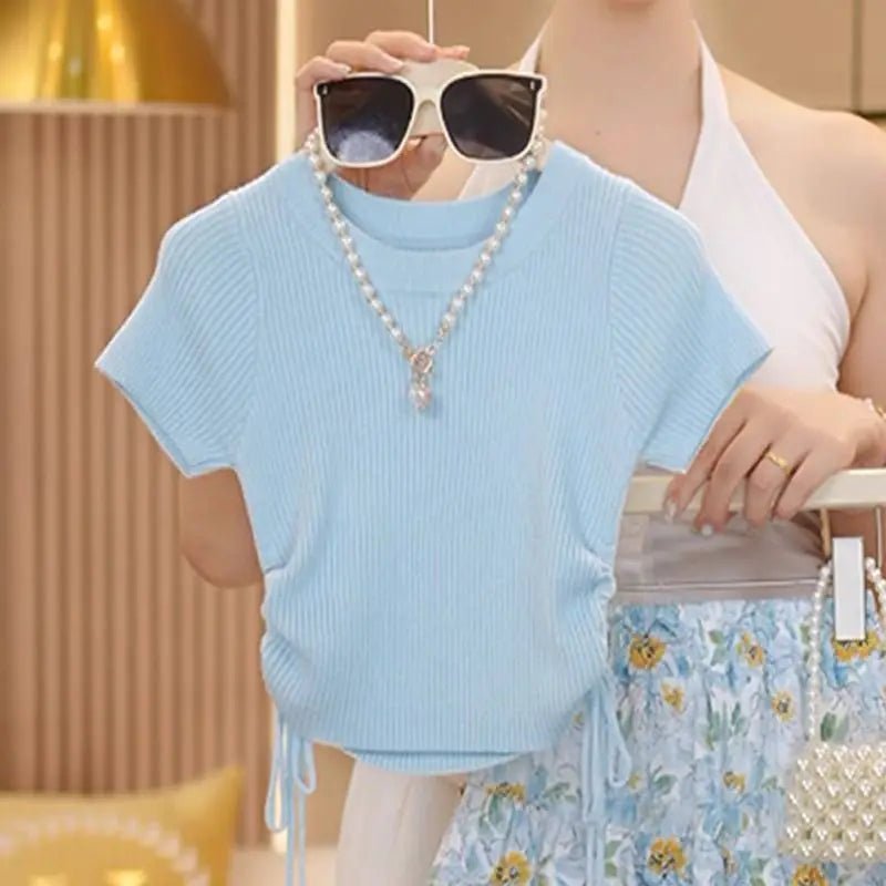 Girls Pajama Shorts Set 2 Piece Summer Soft Cotton Tee + Sleep Shorts - Mom & Kids