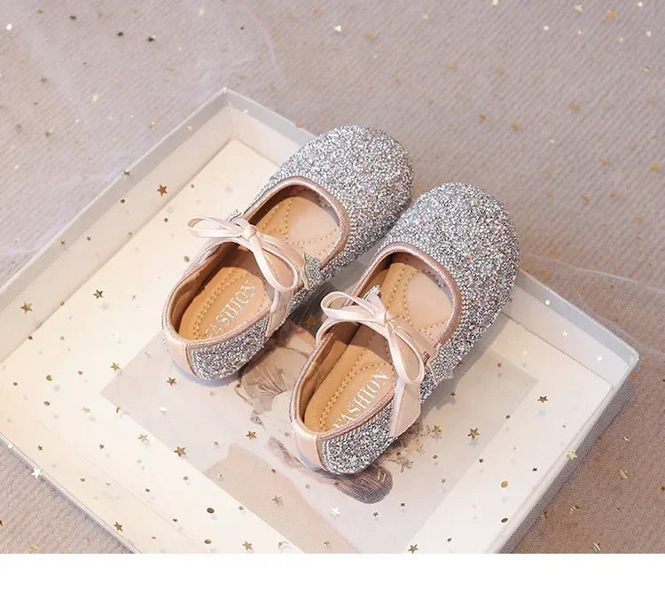 Girls Princess Shoes Round Toes Sweet Bows - Mom & Kids