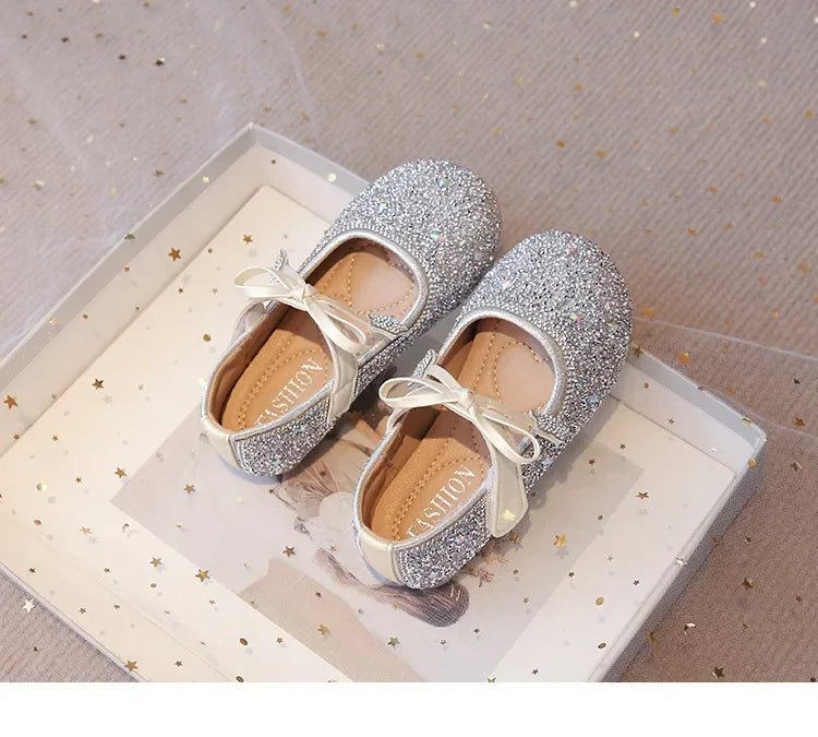 Girls Princess Shoes Round Toes Sweet Bows - Mom & Kids