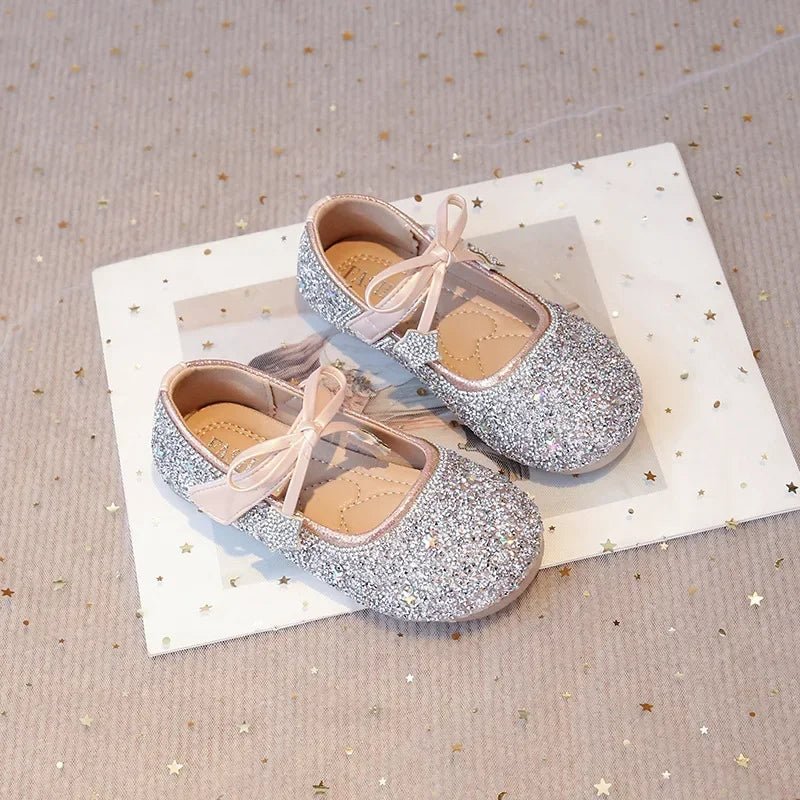 Girls Princess Shoes Round Toes Sweet Bows - Mom & Kids