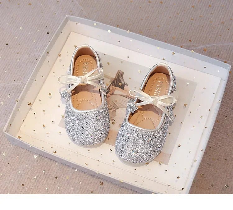 Girls Princess Shoes Round Toes Sweet Bows - Mom & Kids