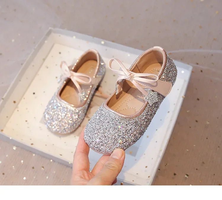 Girls Princess Shoes Round Toes Sweet Bows - Mom & Kids