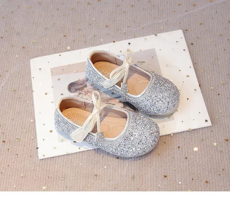 Girls Princess Shoes Round Toes Sweet Bows - Mom & Kids