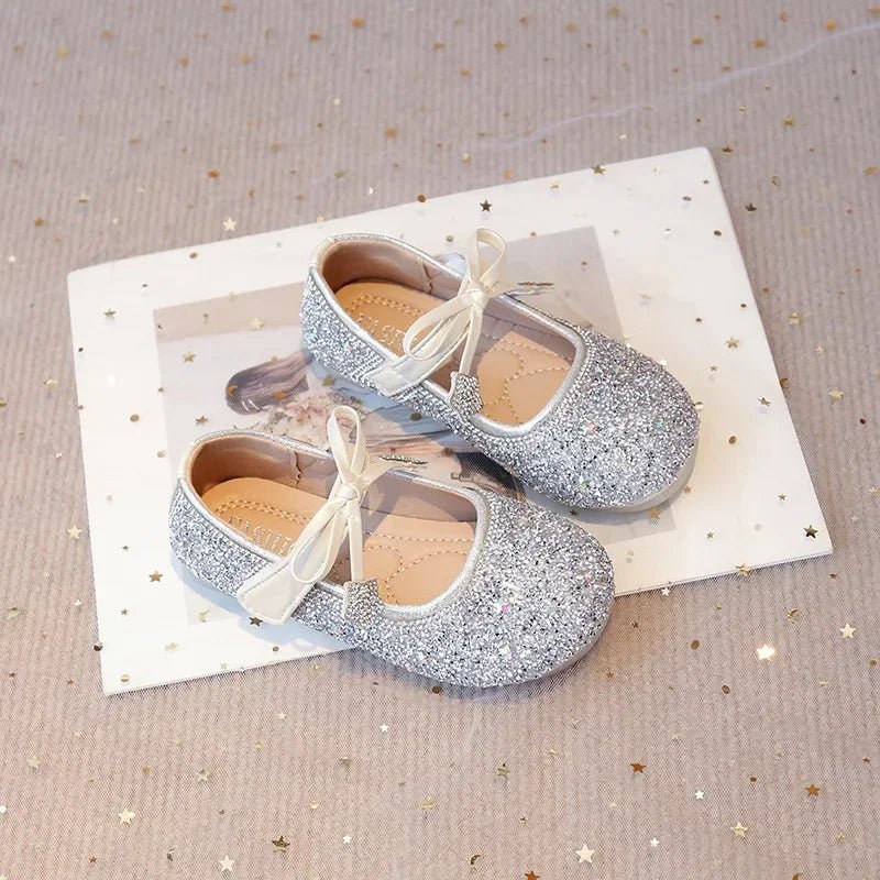 Girls Princess Shoes Round Toes Sweet Bows - Mom & Kids