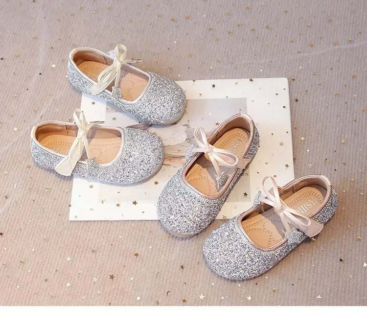Girls Princess Shoes Round Toes Sweet Bows - Mom & Kids
