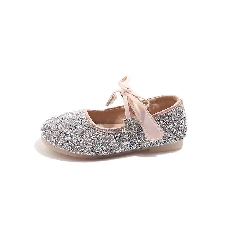 Girls Princess Shoes Round Toes Sweet Bows - Mom & Kids