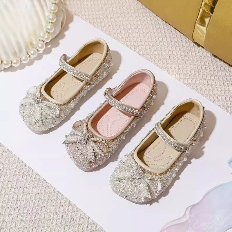 Girl's Soft Sole Princess Crystal Shoes - Mom & Kids