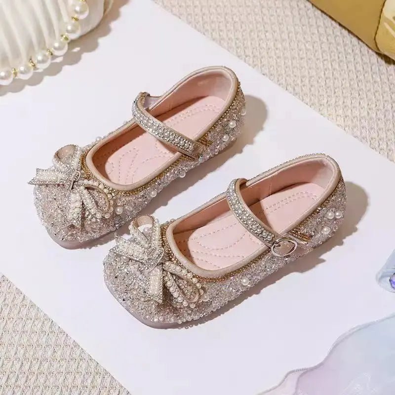 Girl's Soft Sole Princess Crystal Shoes - Mom & Kids
