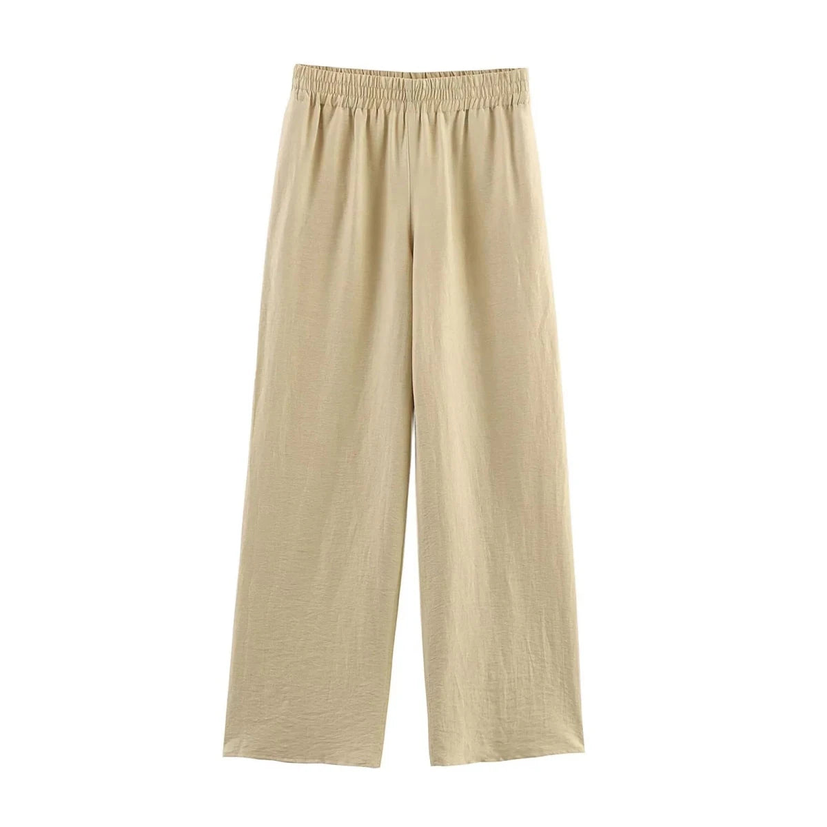 HH Women Pants Suit Solid Short Sleeve Zipper Pocket Drawstring Design Shirt Top+Elastic Waist Loose Casual Wide-leg Pants - Mom & Kids