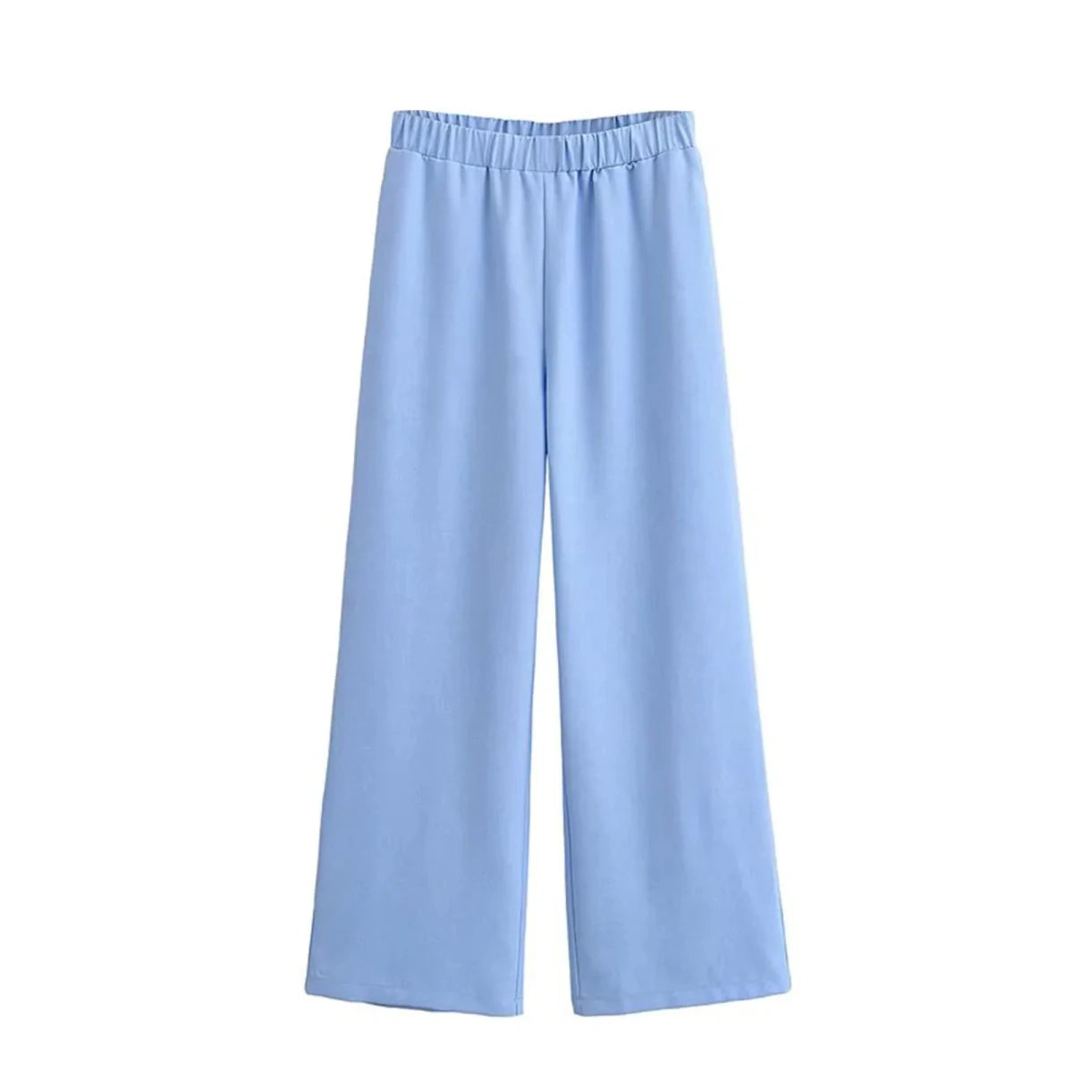 HH Women Pants Suit Solid Short Sleeve Zipper Pocket Drawstring Design Shirt Top+Elastic Waist Loose Casual Wide-leg Pants - Mom & Kids