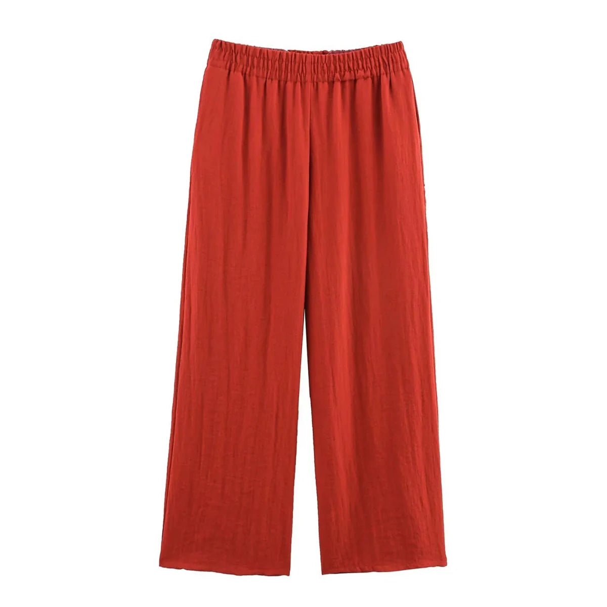 HH Women Pants Suit Solid Short Sleeve Zipper Pocket Drawstring Design Shirt Top+Elastic Waist Loose Casual Wide-leg Pants - Mom & Kids