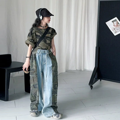 Street Dance Style Functional Wide-leg Sports Pants (Only Pant)