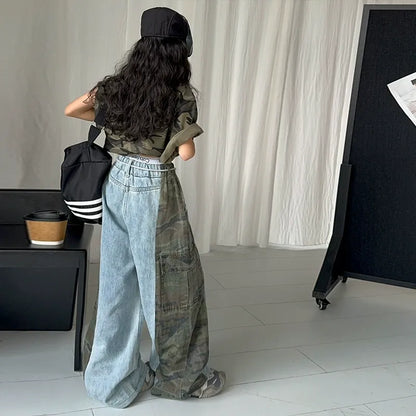 Street Dance Style Functional Wide-leg Sports Pants (Only Pant)