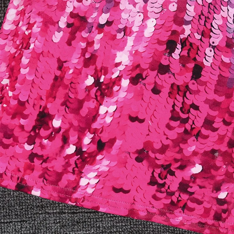 Girls solid color faux fur coat + printed dress (Available)