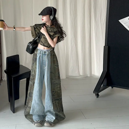 Street Dance Style Functional Wide-leg Sports Pants (Only Pant)