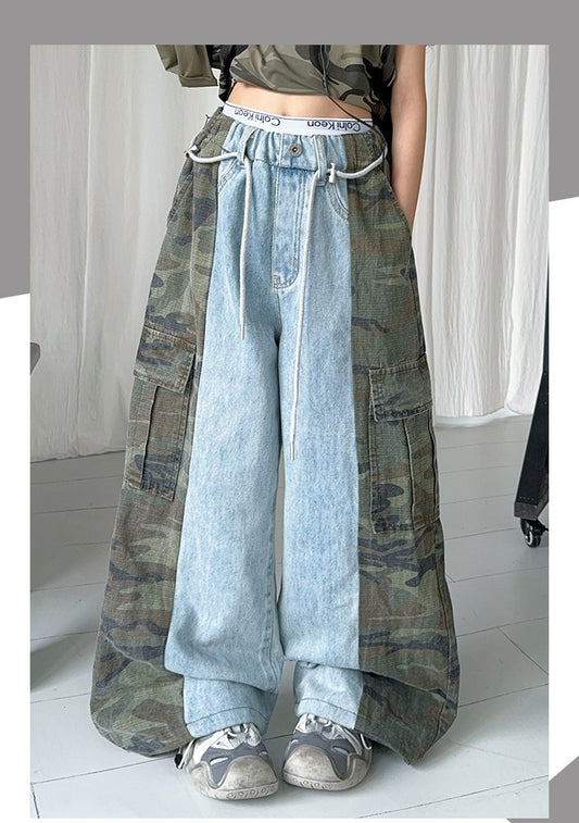 Street Dance Style Functional Wide-leg Sports Pants (Only Pant)