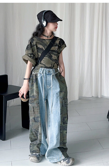 Street Dance Style Functional Wide-leg Sports Pants (Only Pant)