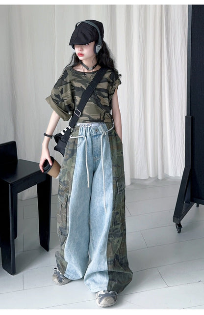 Street Dance Style Functional Wide-leg Sports Pants (Only Pant)