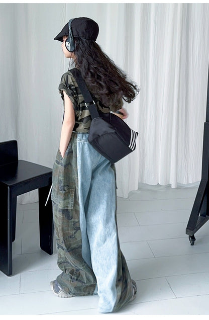 Street Dance Style Functional Wide-leg Sports Pants (Only Pant)