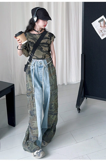 Street Dance Style Functional Wide-leg Sports Pants (Only Pant)